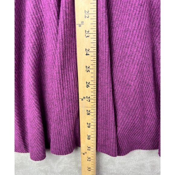 Lulus Fit and Fair Mauve Purple Long-Sleeve Ribbed Knit Skater Dress Small - Picture 12 of 14